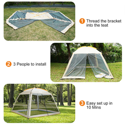 CAMPROS Screen House 12 x 12 Ft Canopy Tent-Canopy Tents-Campros Tent