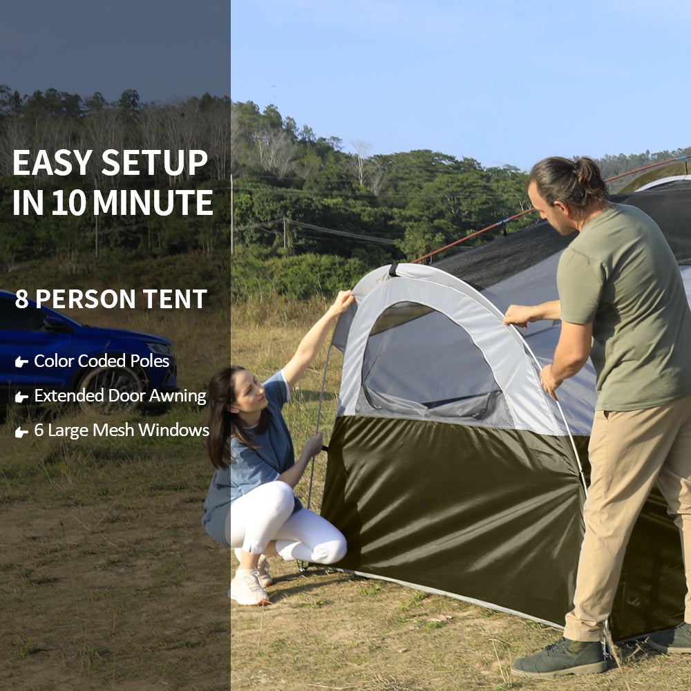 Camphours Family Camping 8 Person Tent (Classic)