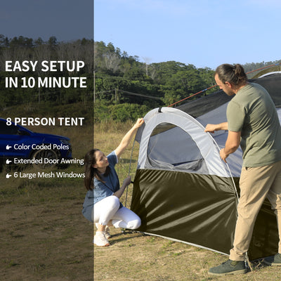 Camphours Family Camping 8 Person Tent (Classic)