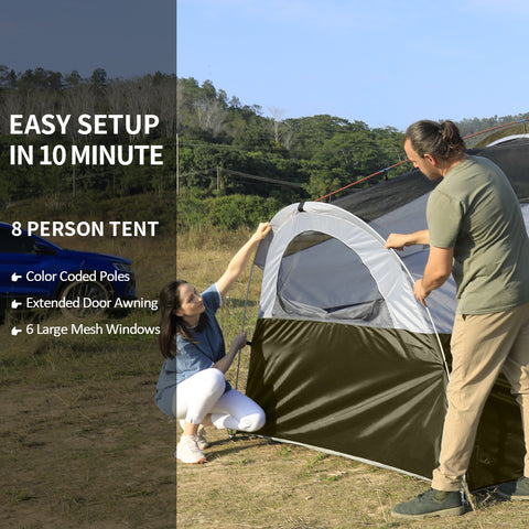 Camphours Family Camping 8 Person Tent (Classic)