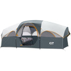 8 Person Weather Resistant Family Tent | Double Layer with Divided Room