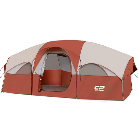 8 Person Weather Resistant Family Tent | Double Layer with Divided Room