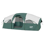8 Person Weather Resistant Family Tent | Double Layer with Divided Room