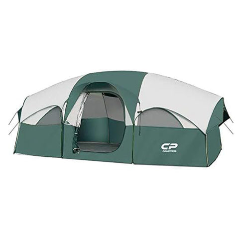 8 Person Weather Resistant Family Tent | Double Layer with Divided Room