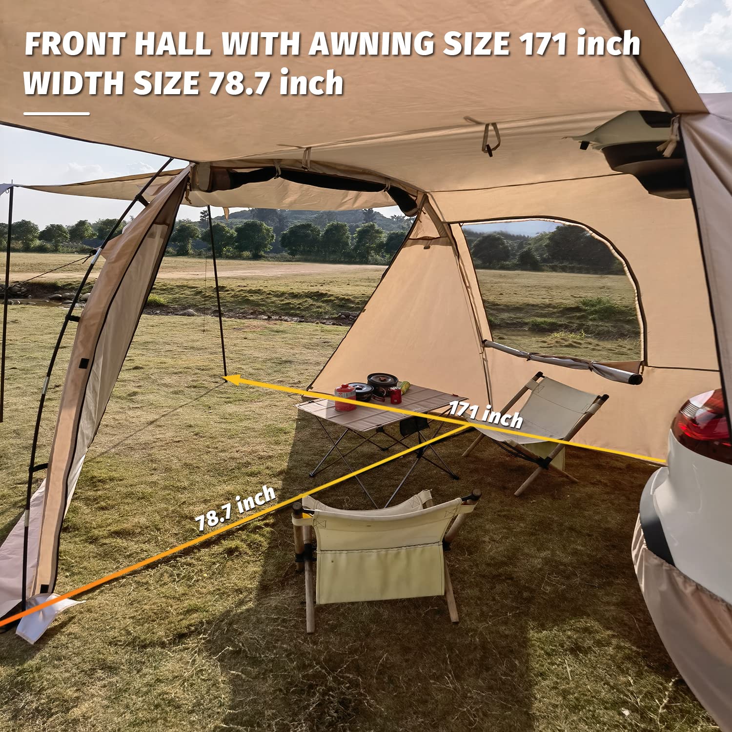 SUV Tailgate Tent | Shade Awning for Camping, Picnic, Sports & Outdoor Travel