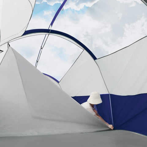 8 Person Weather Resistant Family Tent | Double Layer with Divided Room
