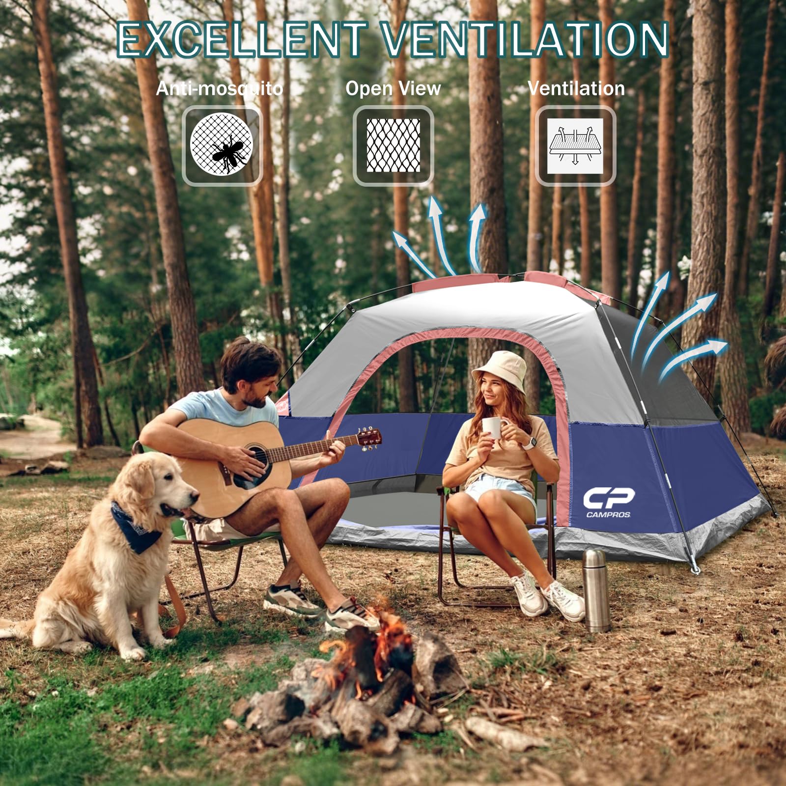 2-4 Person Camping Tent | 1 Room