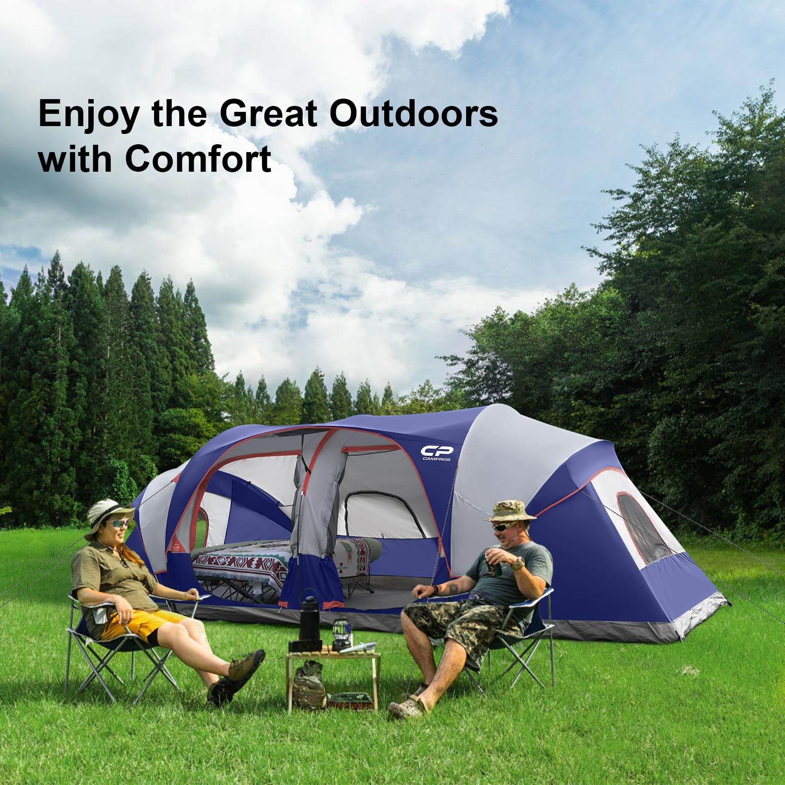 12 Person Camping Tent | 3 Rooms