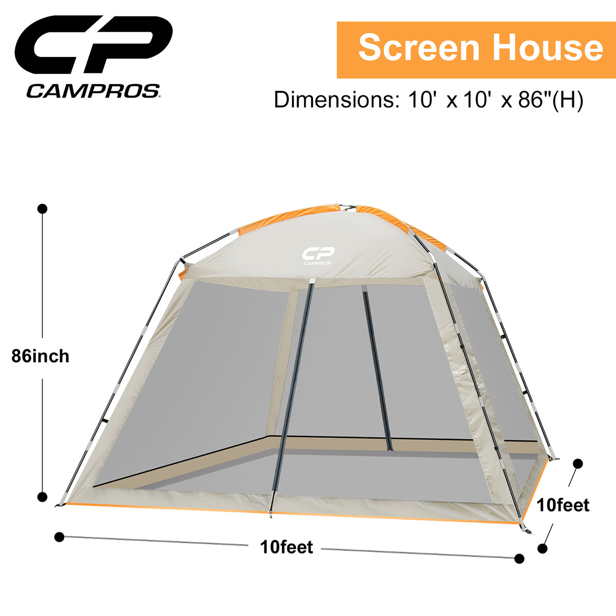 CAMPROS Screen House 10 x 10 Ft Canopy Tent-Canopy Tents-Campros Tent