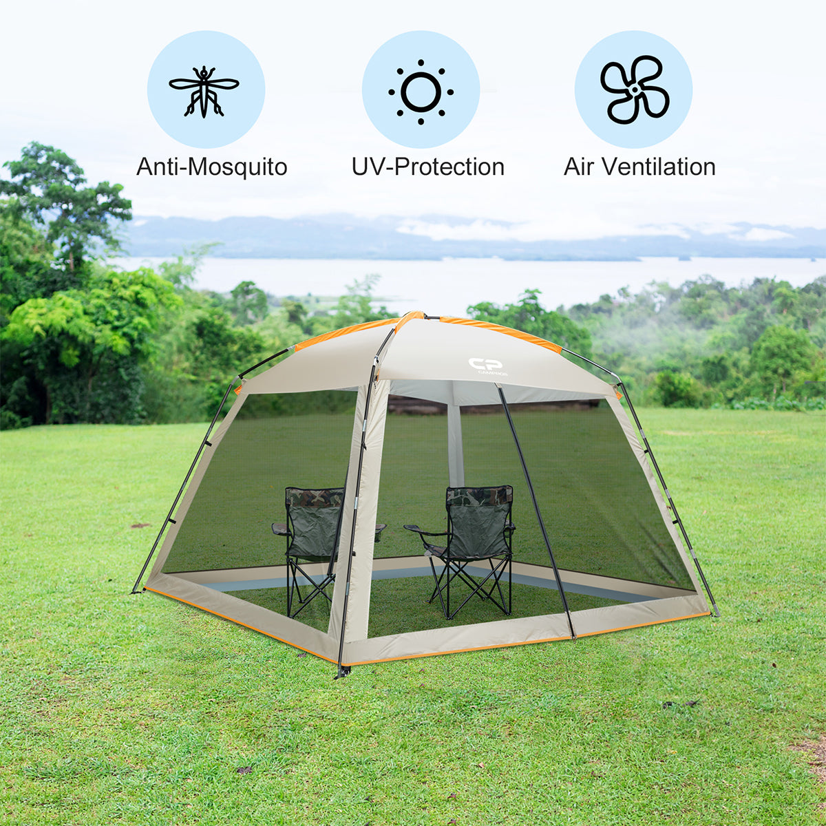 CAMPROS Screen House 12 x 12 Ft Canopy Tent-Canopy Tents-Campros Tent