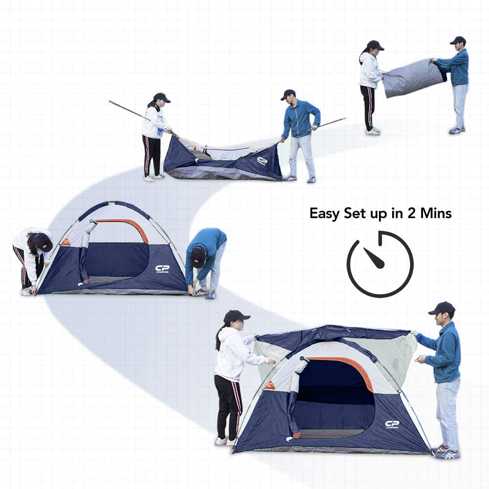 CAMPROS 3 Person Dome Tent-Camping Tents-Campros Tent