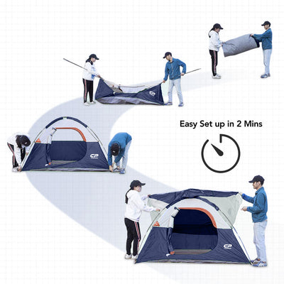 CAMPROS 3 Person Dome Tent-Camping Tents-Campros Tent